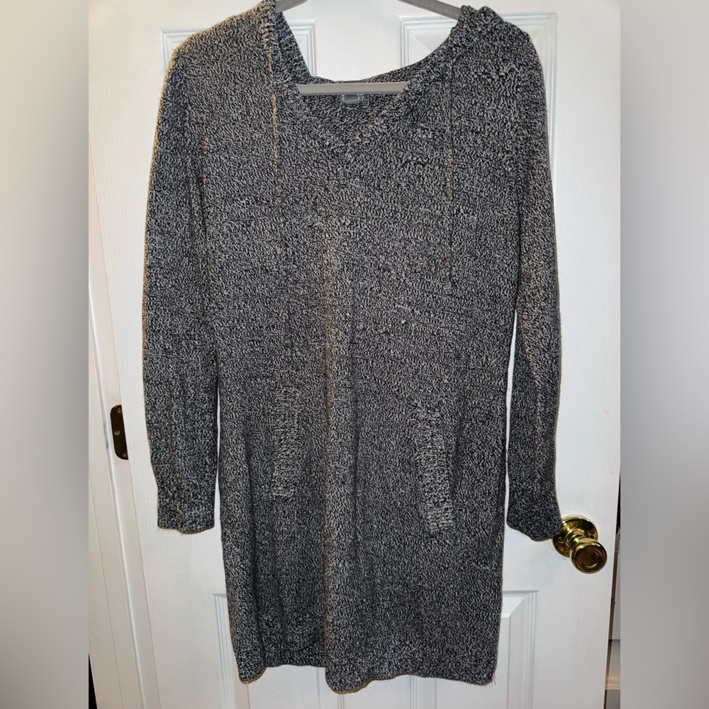 Gray Knit Sweater Dress